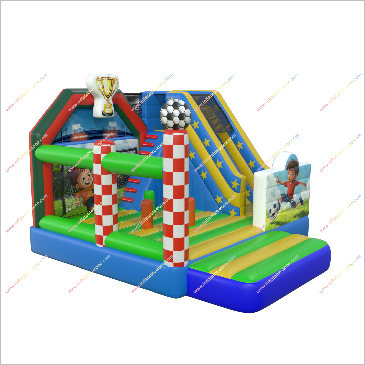 Inflatable Soccer Target Bounce House And Slide Combos Best Playground Equipment Bouncy Castle With Slide Hire Near Me