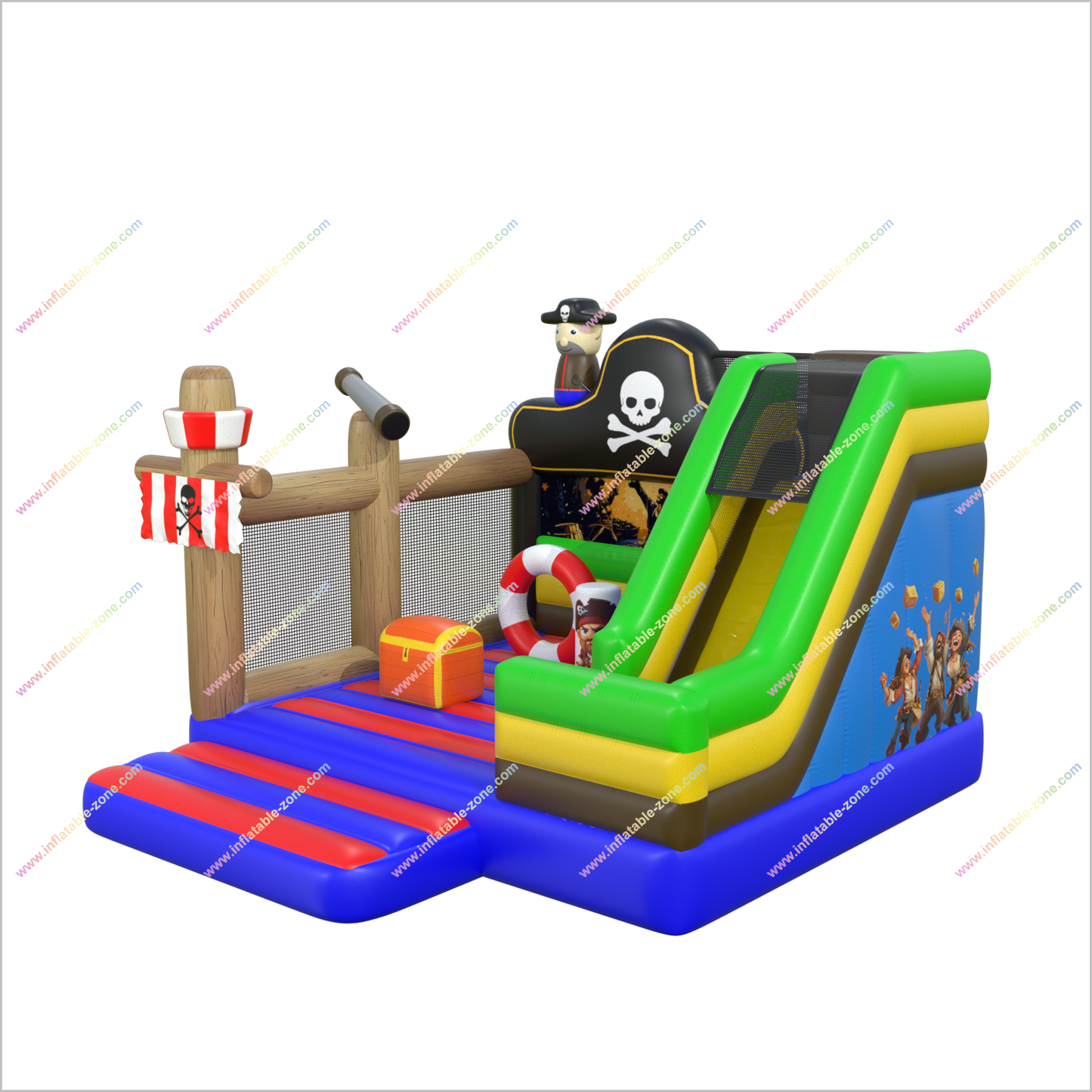 Pirate Theme Party Inflatable Castle Rental Bounce Houses Slide Combo Inflatables Commercial Jumpers For Sale - Inflatable-Zone