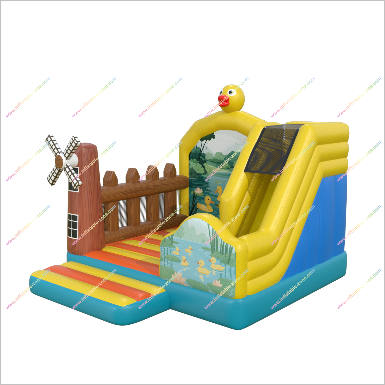 Duck Inflatable Bouncy Houses With Slides Combo Celebration Bouncing Castles Jumper Slides For Rent - Inflatable-Zone