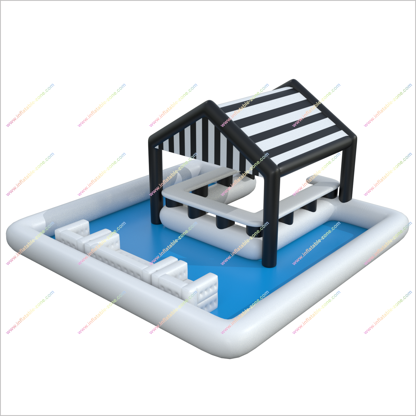 Water Rides Inflatable Pool Bar With Seats Leisure Sports Entertainment Floating Bar Table For Pool - Inflatable-Zone