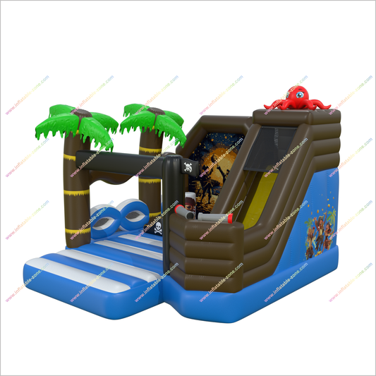 Pirate Party Bounce And Fun Inflatable Slide Combo Adventure Games Bouncers Rental Near Me