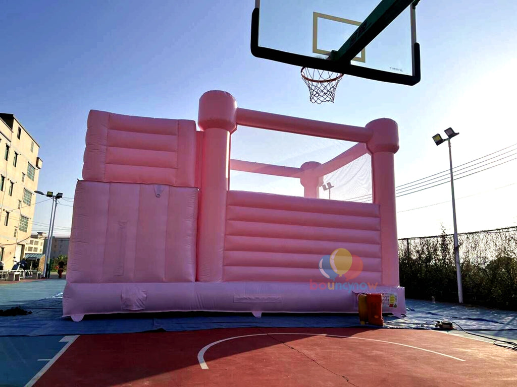 Large Pink Bounce House Safe and Fun Inflatable Perfect for Kids' Parties and Events
