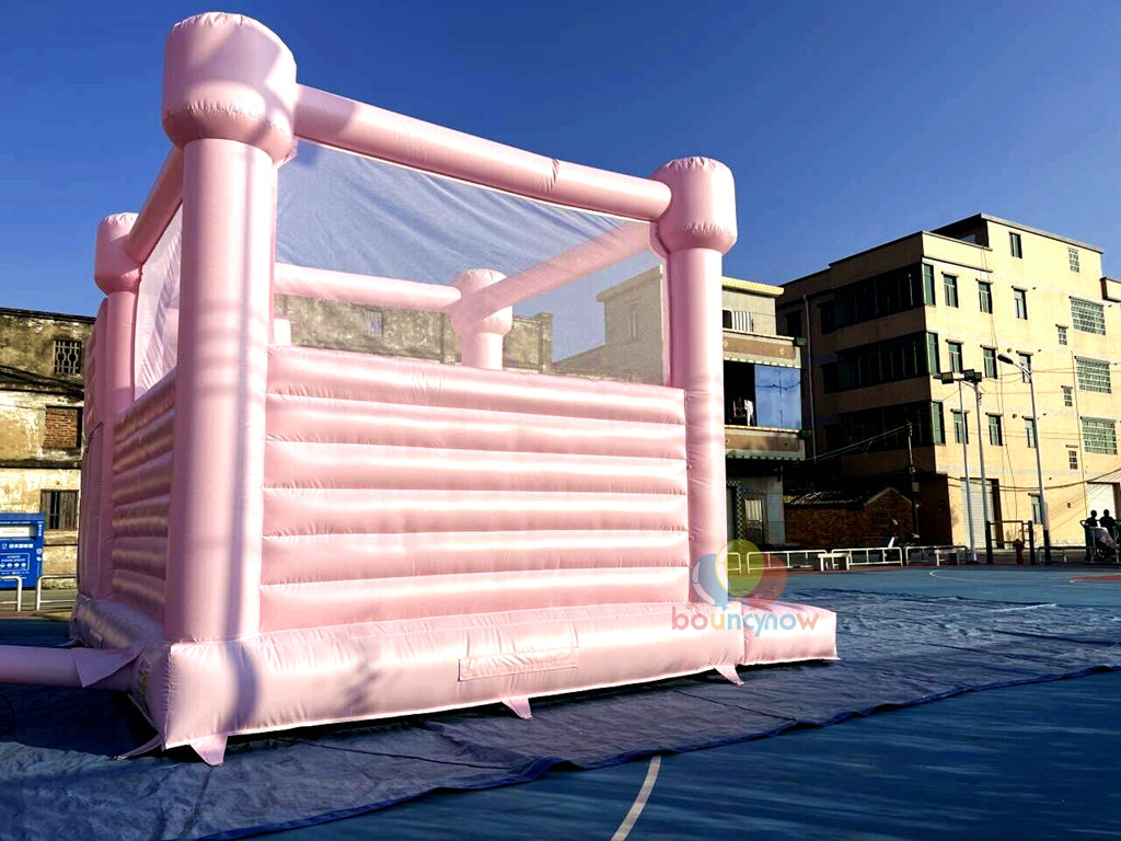 Large Pink Bounce House Safe and Fun Inflatable Perfect for Kids' Parties and Events