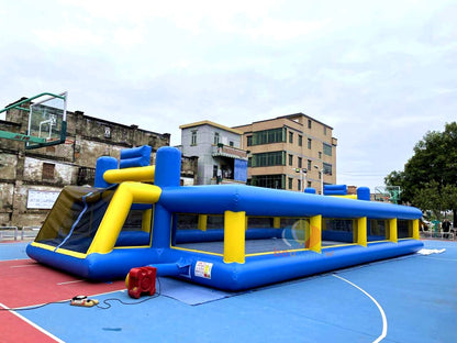 16x8M Kids Inflatable Soccer Playground Outdoor FunEquipment  Great for Parties & Football Field Games