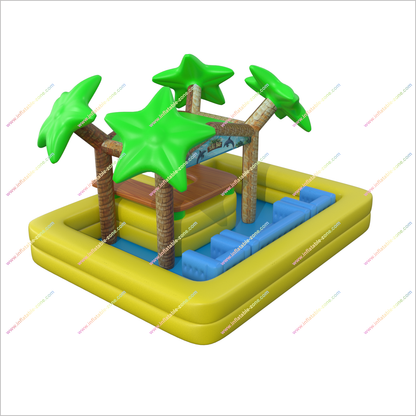 Island Vibes Inflatable Tiki Bar Lounge Float Beach Party Near Me Blow Up Tiki Bar For Pool