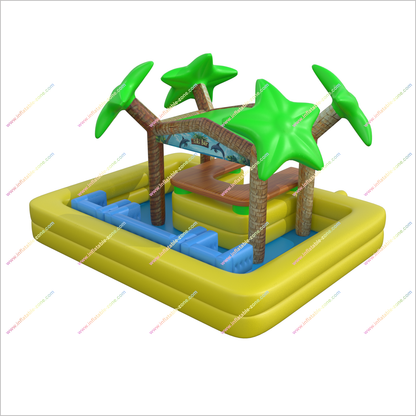 Island Vibes Inflatable Tiki Bar Lounge Float Beach Party Near Me Blow Up Tiki Bar For Pool