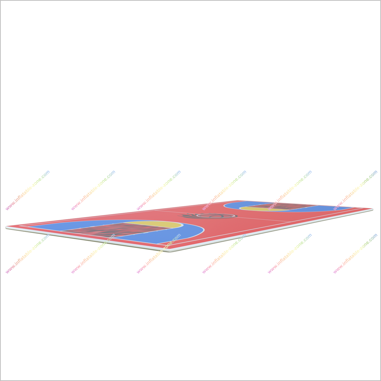 Indoor Basketball Court Inflatable Air Mat Tumbling Gym Mat Play Sports Inflatable Basketball Court For Rent