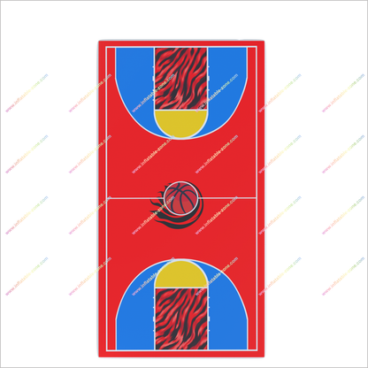 Indoor Basketball Court Inflatable Air Mat Tumbling Gym Mat Play Sports Inflatable Basketball Court For Rent