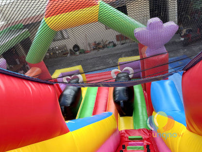 Fantasy Inflatable Theme Park Slide Amusement Park Bouncy Castle with Slide Dreamy Fun for Kids