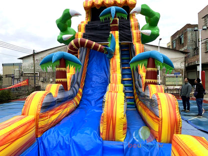Exciting Dinosaur Themed Inflatable Slide Perfect for Kids' Parties