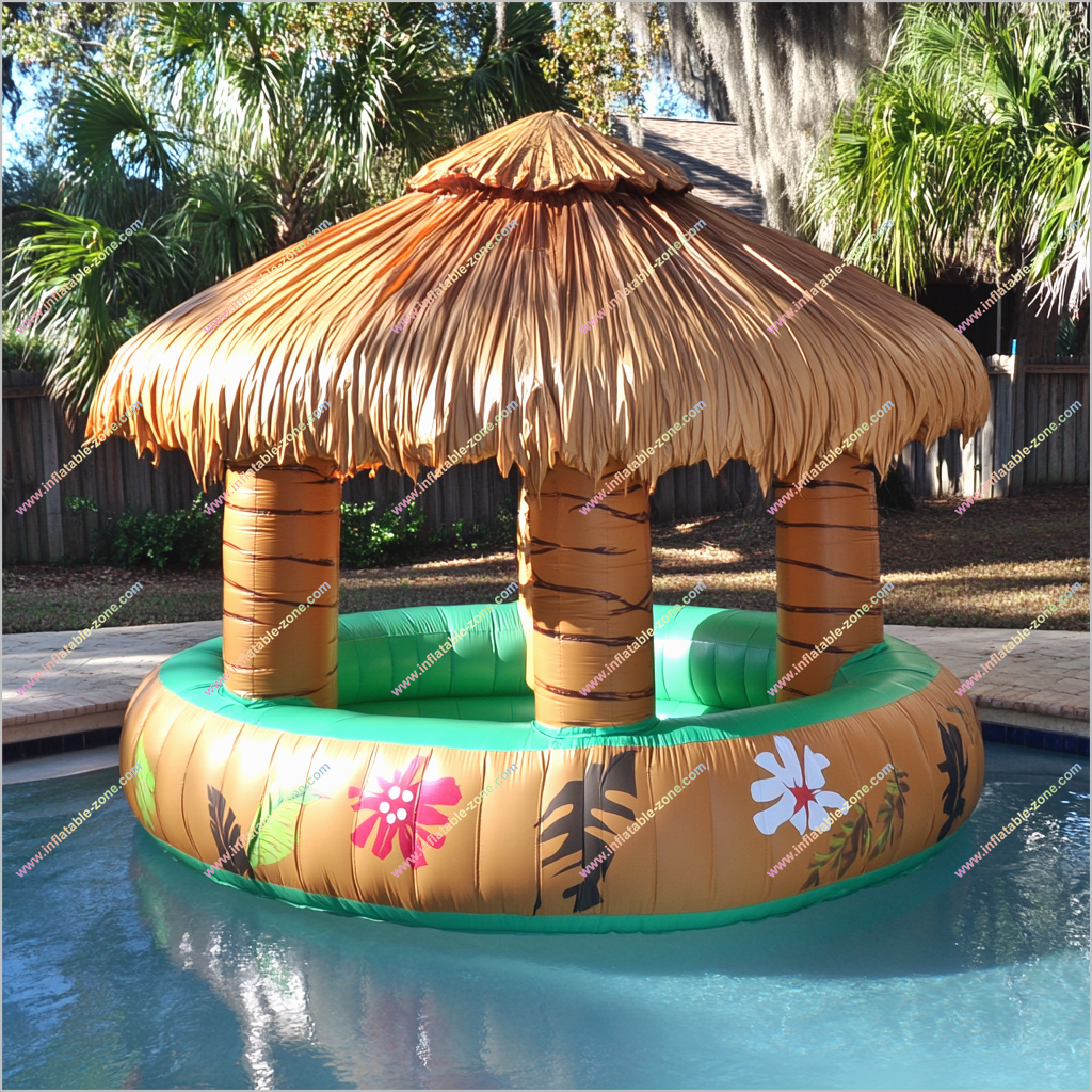 Inflatable Float Tiki Bar On The Water Floating Tiki Bar Near Me Outdoor Beach Spot Party