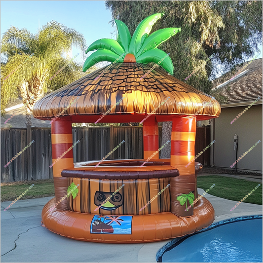 Rent Floating Tiki Bar Water Inflatables Near Me Backyard Summer Party Island Time Floats Tiki Bar