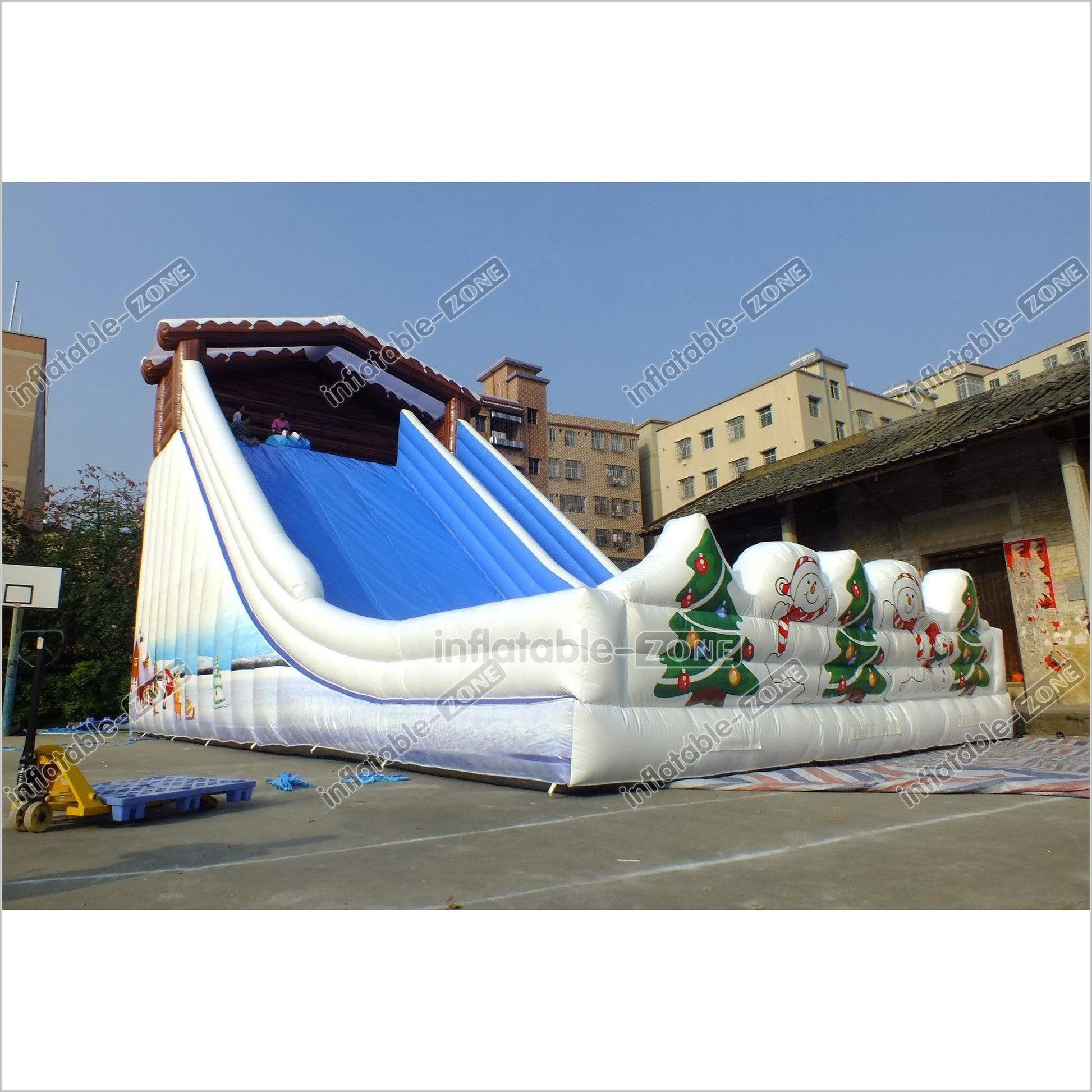 Giant Snow Mountain Christmas Inflatable Winter Skiing Slide Commercial Toboggan Inflatable Slide Blow Up Party Adults - Inflatable-Zone