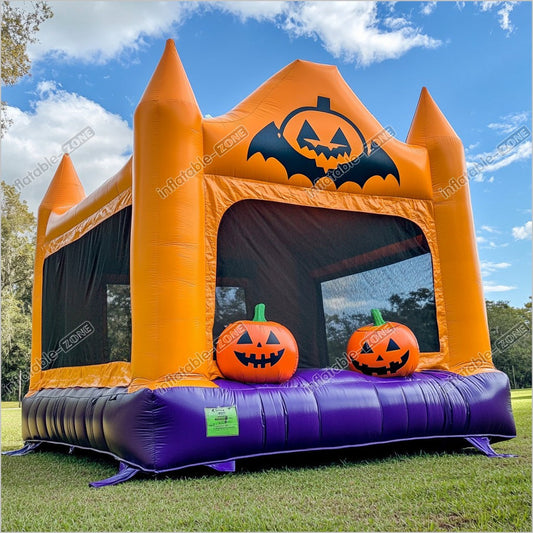 Best Halloween Pumpkins Blast Zone Jumping Castle Park Entertainment Rent Inflatable Bounce House - Inflatable-Zone