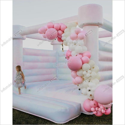 Pastel Color Wedding Jumping House Party Bounce House - Inflatable-Zone
