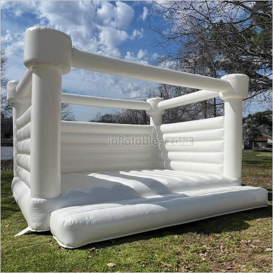 Commercial White Bounce House Inflatable Jumper Wedding Bouncy Castle Party For Outdoor Play Backyard - Inflatable-Zone