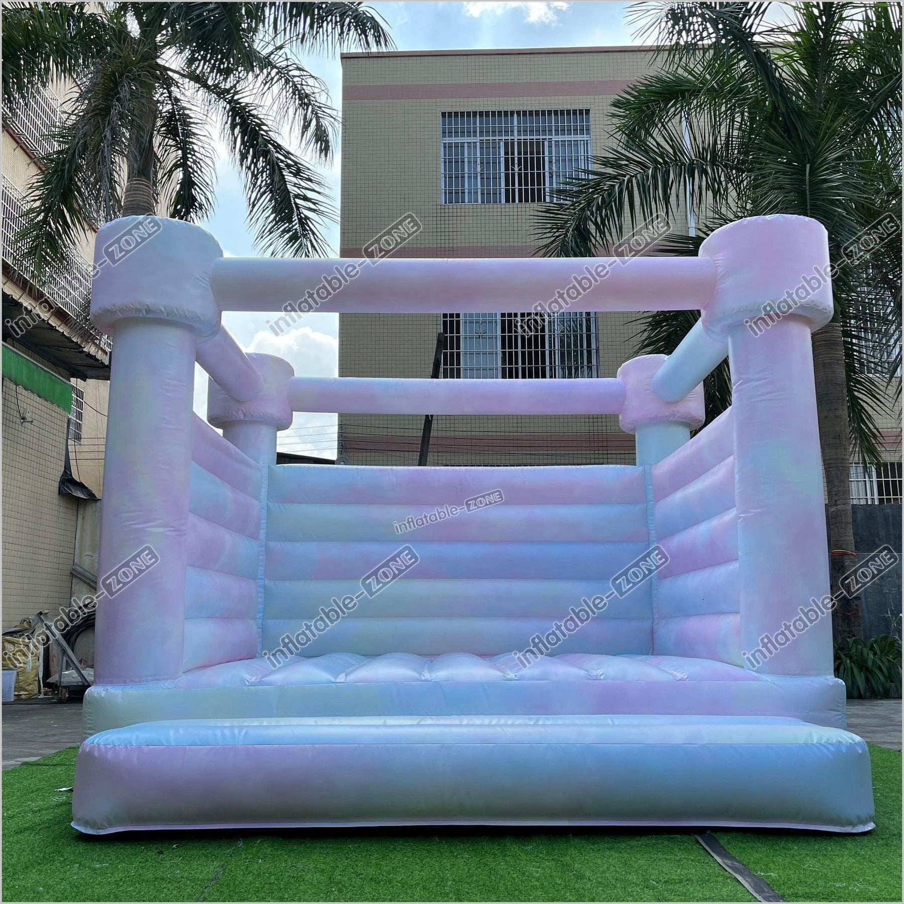 Pastel Color Wedding Jumping House - Inflatable-Zone