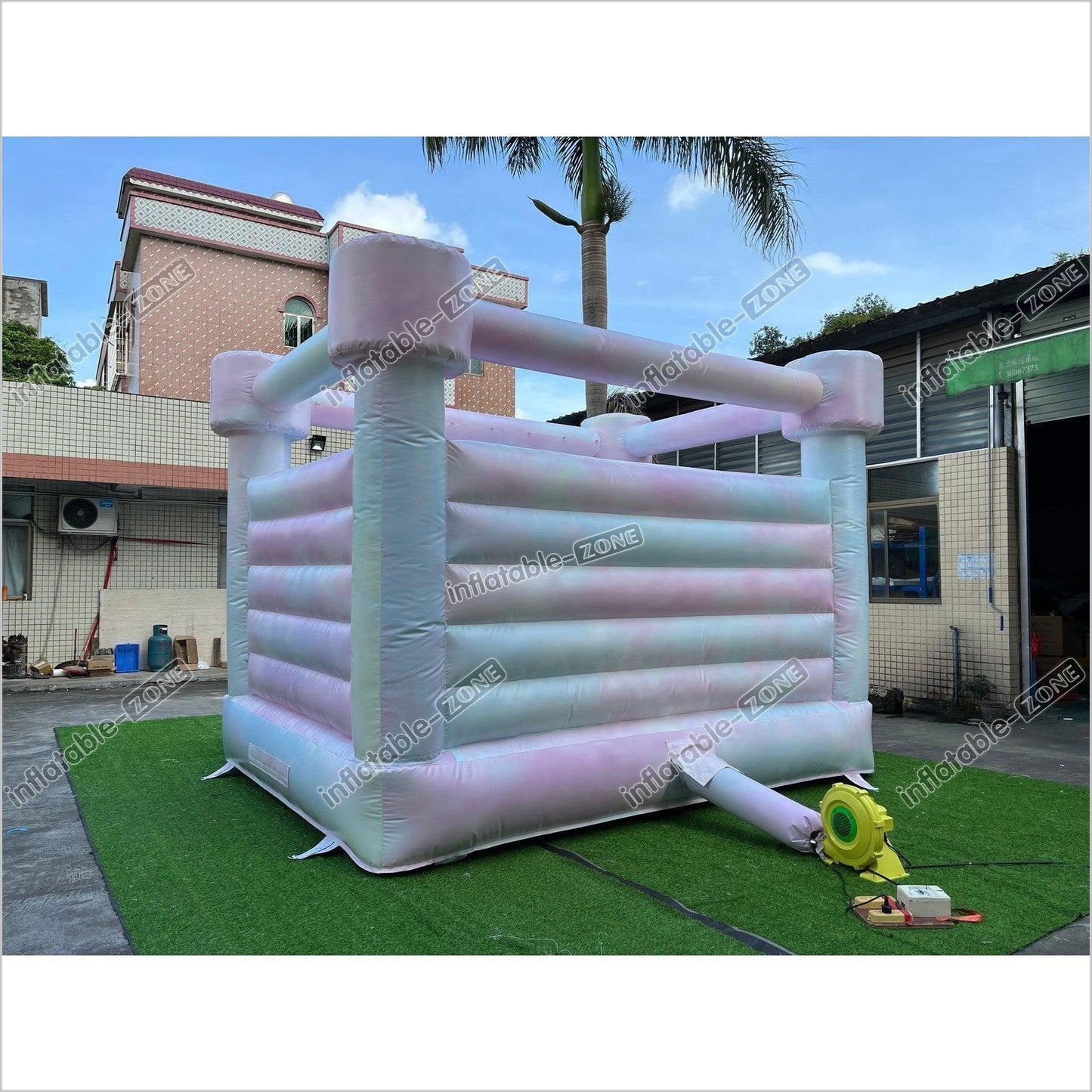 Pastel Color Wedding Jumping House - Inflatable-Zone