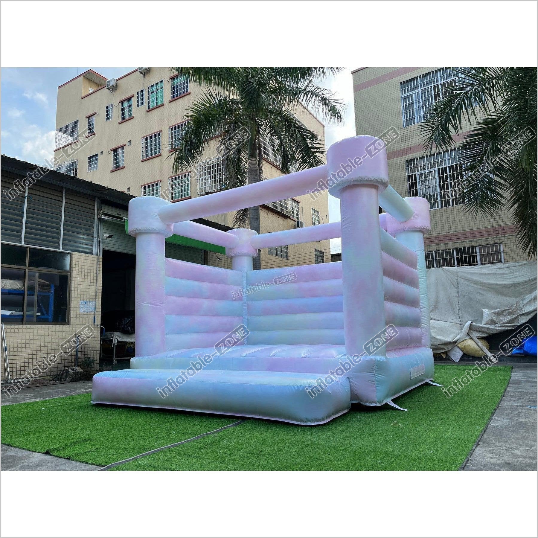 Pastel Color Wedding Jumping House - Inflatable-Zone