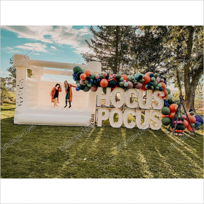 White Bounce House For Halloween Party - Inflatable-Zone