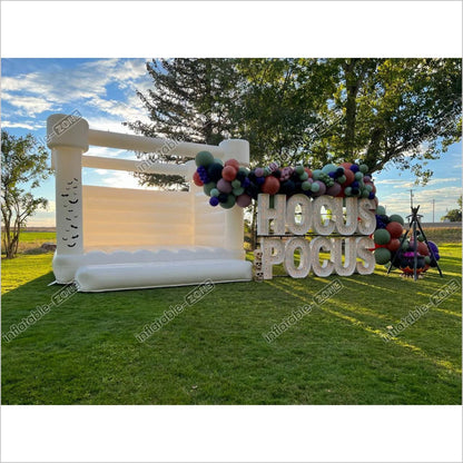 White Bounce House For Halloween Party - Inflatable-Zone