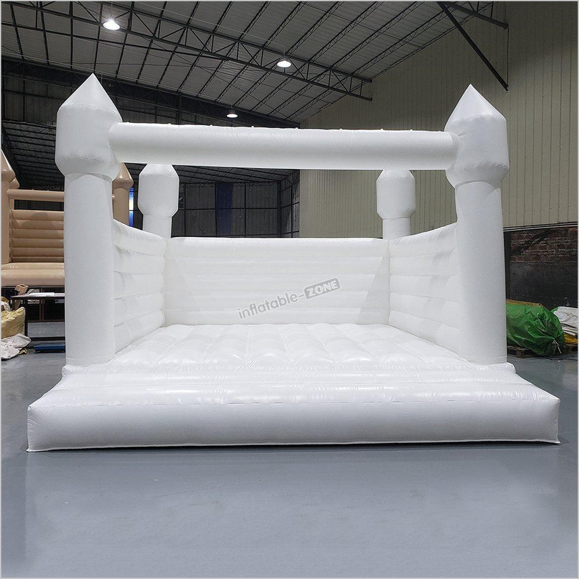White Wedding Bouncy Castle, Beautiful White Jumping House - Inflatable-Zone