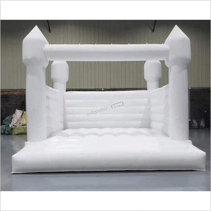 White Wedding Bouncy Castle, Beautiful White Jumping House - Inflatable-Zone