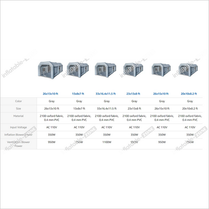 Inflatable Paint Booth Portable Paint Booth Spray Booth - Inflatable-Zone