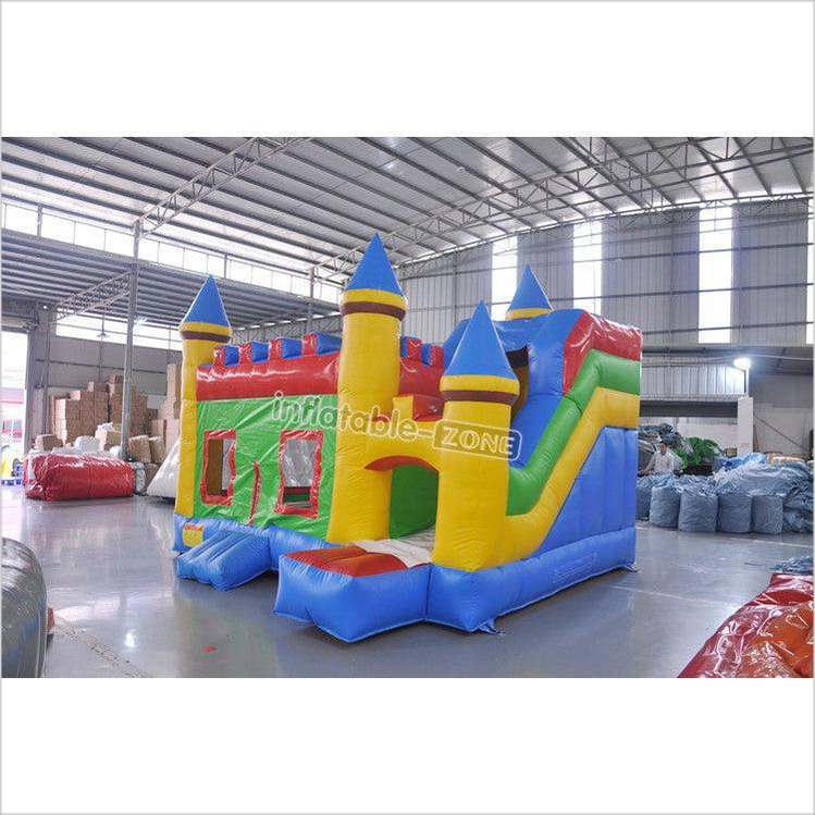 Custom Logo Printing Inflatable Castle With Slide , Slide Bounce House - Inflatable-Zone