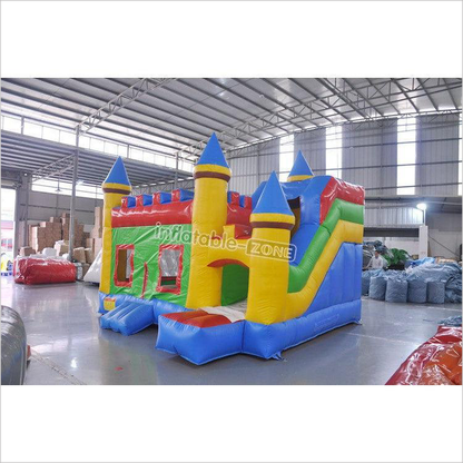 Custom Logo Printing Inflatable Castle With Slide , Slide Bounce House - Inflatable-Zone