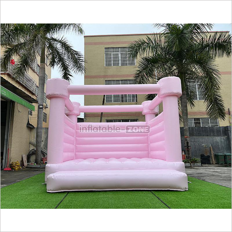 Pastel Inflatable Bouncy Castle, Pink Bounce House - Inflatable-Zone