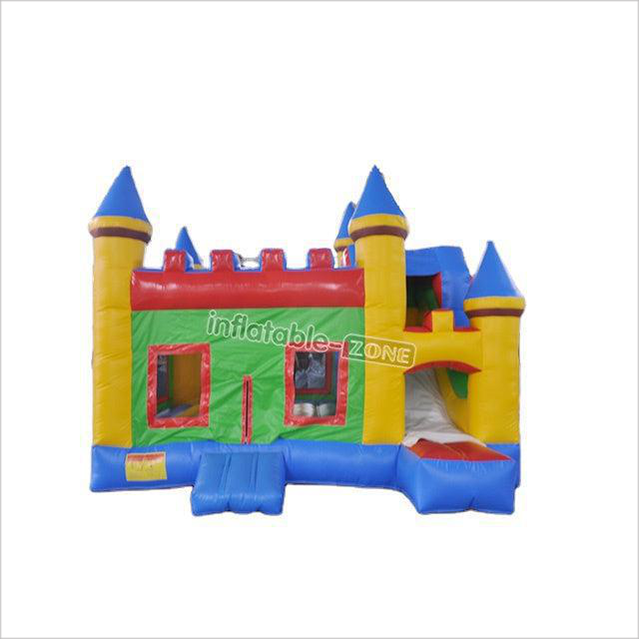 Custom Logo Printing Inflatable Castle With Slide , Slide Bounce House - Inflatable-Zone