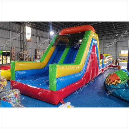 Commercial Amusement Park Inflatable Obstacle Course Slip And Slide Sports Games By Bounce - Inflatable-Zone