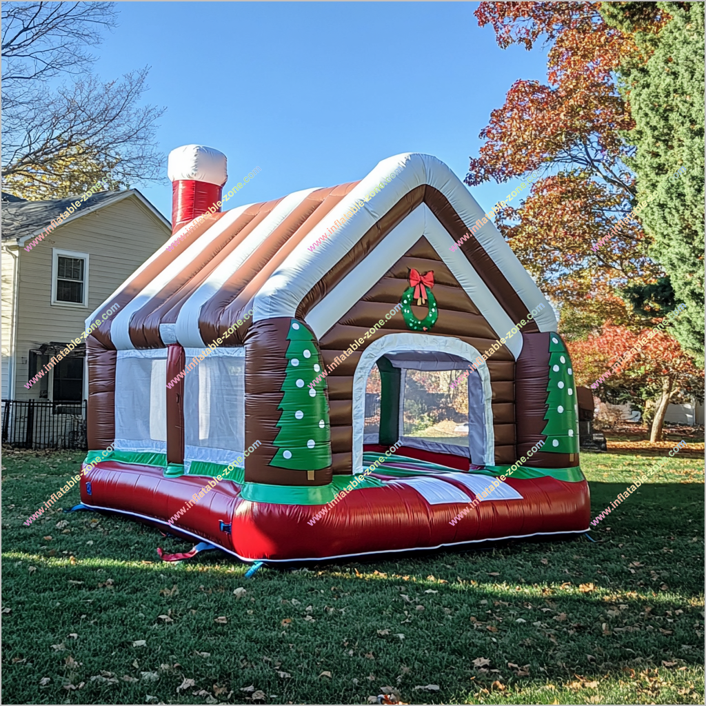 Christmas Trees Wreath Bounce House Rental Prices Backyard Party Decorations Bouncy Castle Inflatables For Sale - Inflatable-Zone