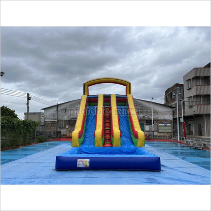 Commercial Inflatable Water Slide Inflatable Pool Blow Up Double Water Slide - Inflatable-Zone
