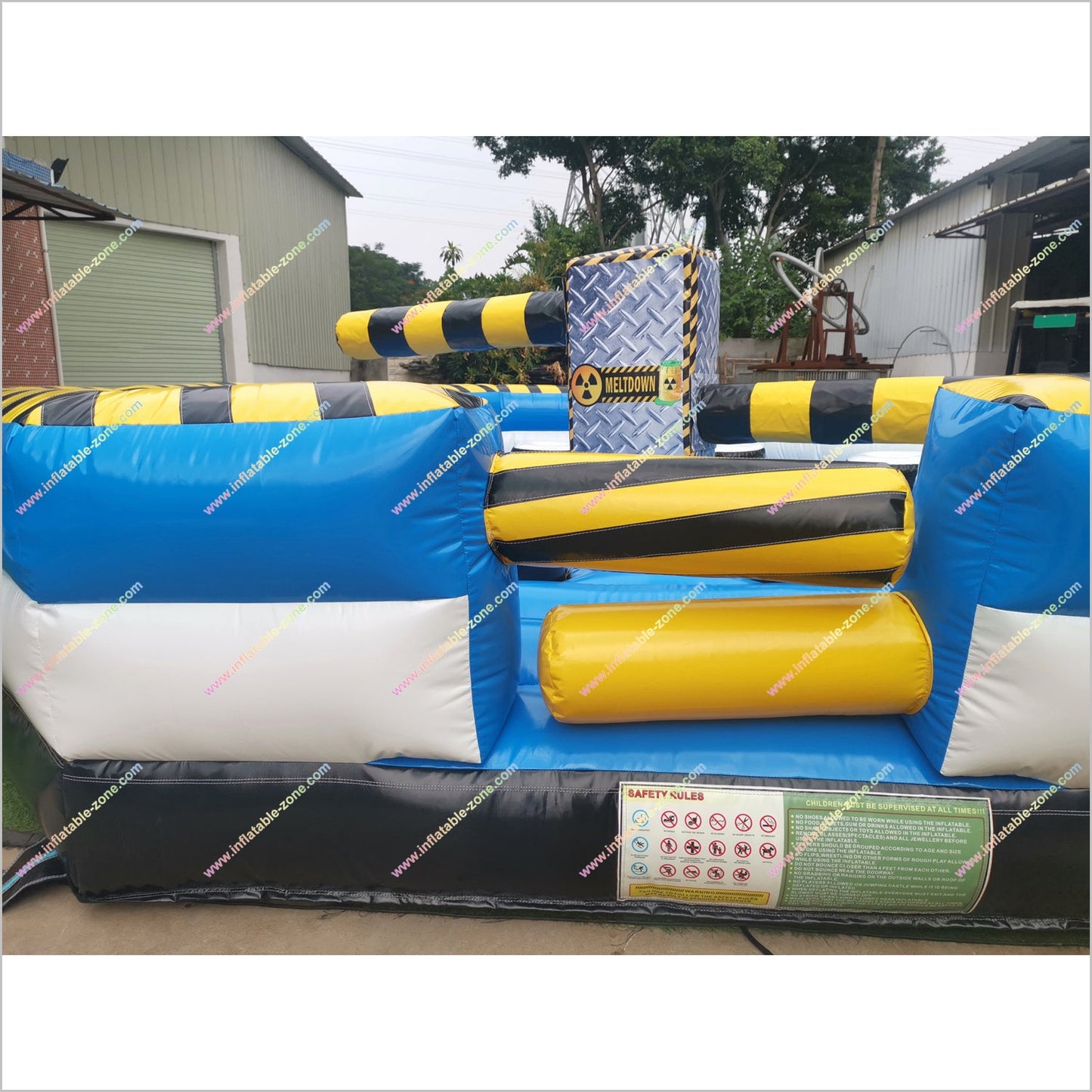 Double Arms Meltdown Wipeout Inflatable Elimination Sport Toxic Meltdown Inflatable Ride For Sale