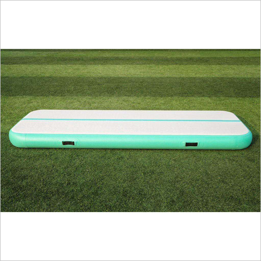 Beautiful Mint Green Air Gymnastics Track Mat - Inflatable-Zone