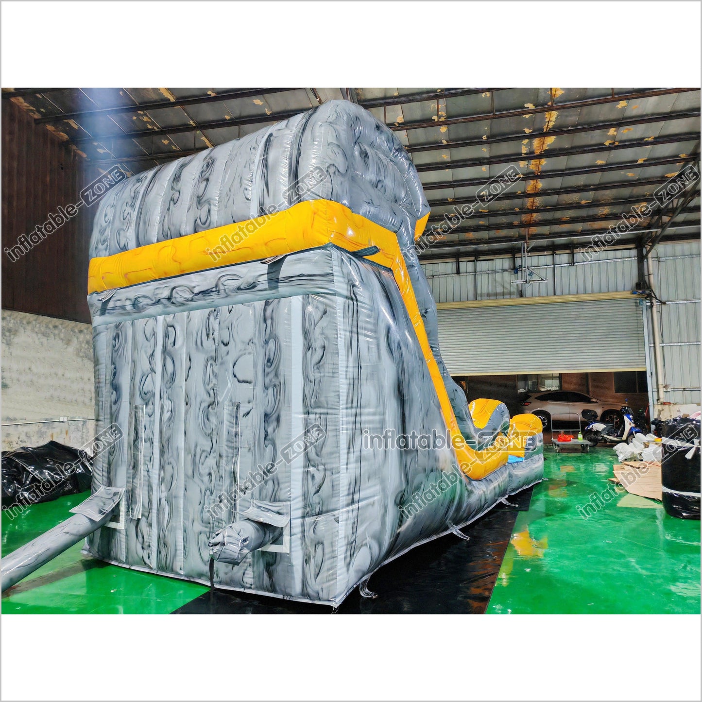 Single Lane Wave Inflatable Water Slide Commercial Party Big Waterslide With Splash Pool For Kids - Inflatable-Zone