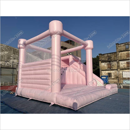 Pink Bounce House Combo Commercial Inflatable Slide Wedding Jumping Castle For Wedding Birthday Party - Inflatable-Zone