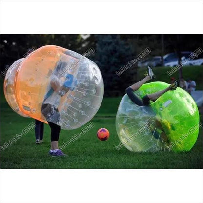 5 Orange 5 Green Bubble Soccer, Giant Bubble Ball - Inflatable-Zone