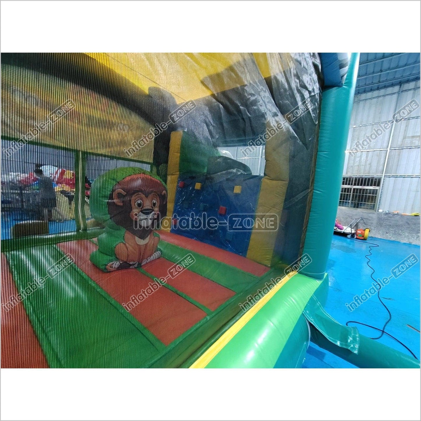 Inflatable Zoo Bounce House Forest Zoo Bouncy Castle With Slide - Inflatable-Zone