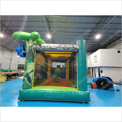 Inflatable Zoo Bounce House Forest Zoo Bouncy Castle With Slide - Inflatable-Zone