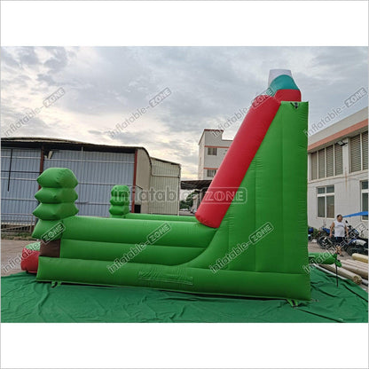 Inflatable Forest Theme Climbing Wall Bouncer Red And Blue Inflatable Sports Climbing Game - Inflatable-Zone