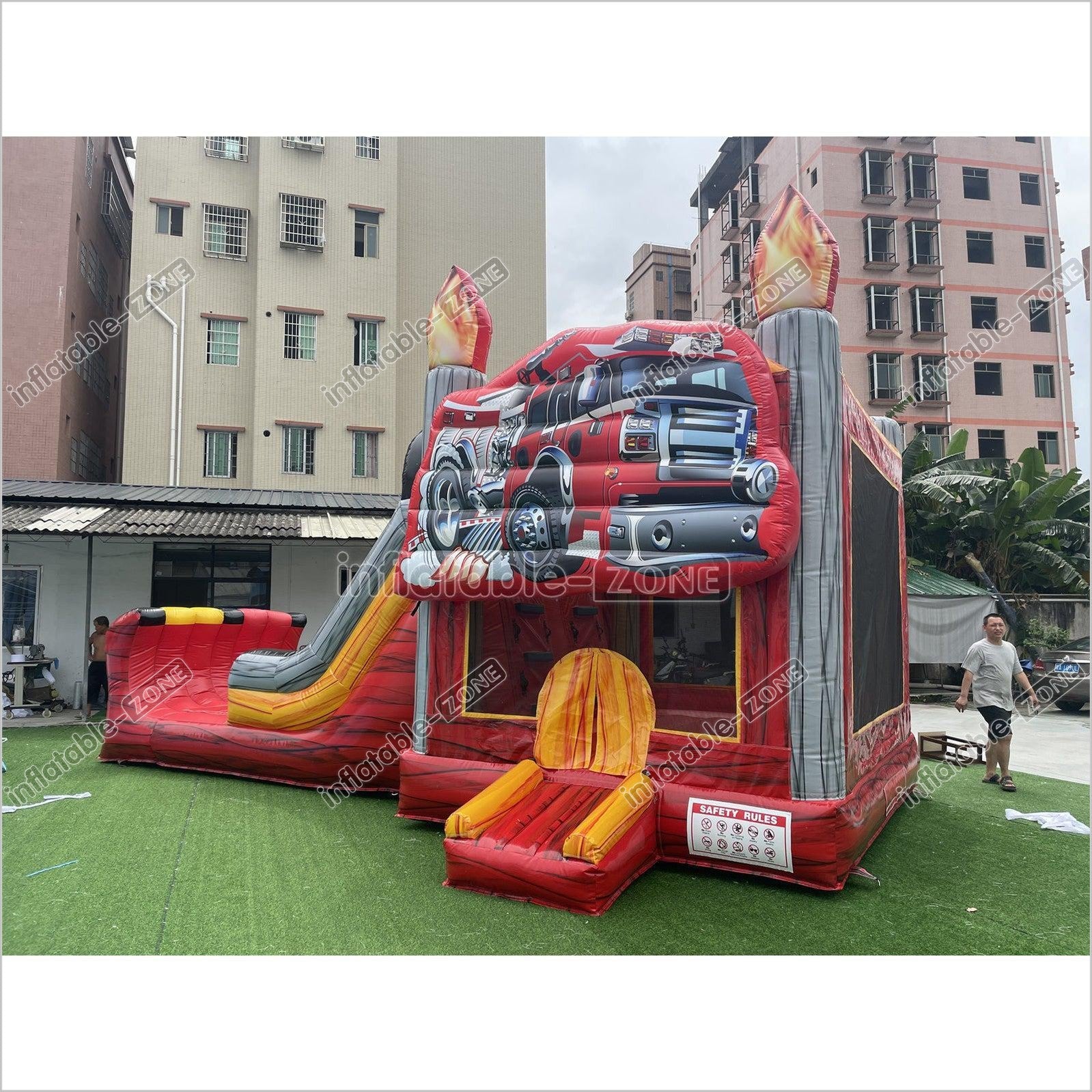 Inflatable Truck Bounce House Slide Combo Adventure All Fun Bouncing Castle Jumping House - Inflatable-Zone
