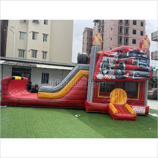 Inflatable Truck Bounce House Slide Combo Adventure All Fun Bouncing Castle Jumping House - Inflatable-Zone