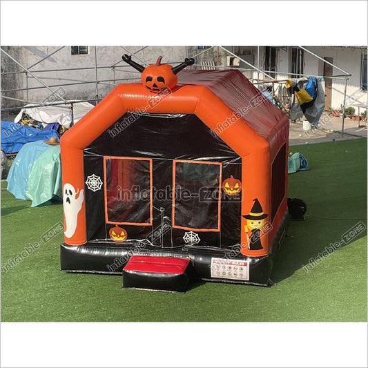 Inflatable Halloween Bounce House Happy Hop Bouncy Castle Blow Up Jumper Party Bouncer Castle - Inflatable-Zone