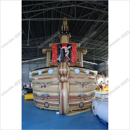 Inflatable Pirate Ship Slide Bouncy House Blow Up Slide Jumper - Inflatable-Zone