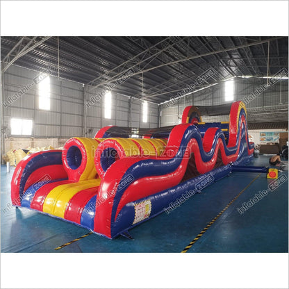 Inflatable Obstacle Course Bouncy Race With Obstacles Bounce House - Inflatable-Zone