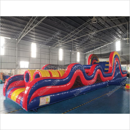 Inflatable Obstacle Course Bouncy Race With Obstacles Bounce House - Inflatable-Zone