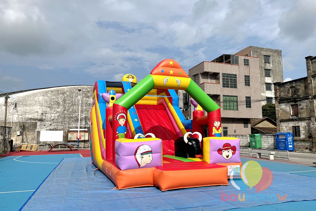 Fantasy Inflatable Theme Park Slide Amusement Park Bouncy Castle with Slide Dreamy Fun for Kids